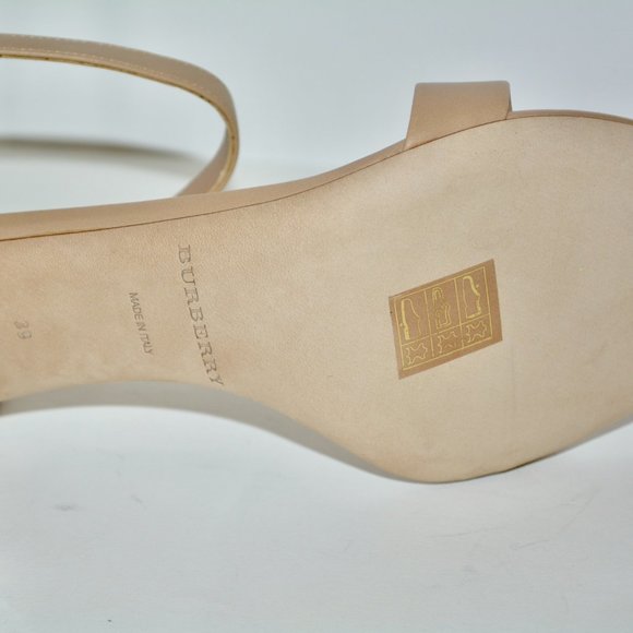 NWT BURBERRY ALICIA CHECK BLOCK HEEL SANDALS - Picture 7 of 8